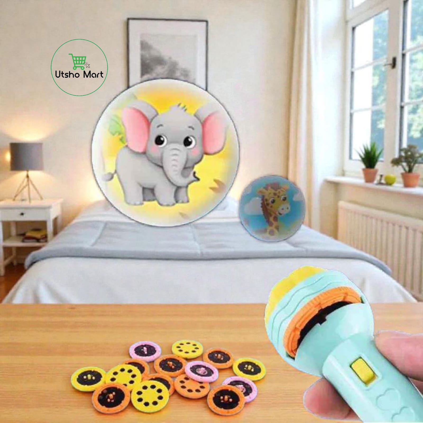 Tricolor Mix Flashlight Slide Projector Flashlight Safe to Use Small Torches lamp Flashlight.webp