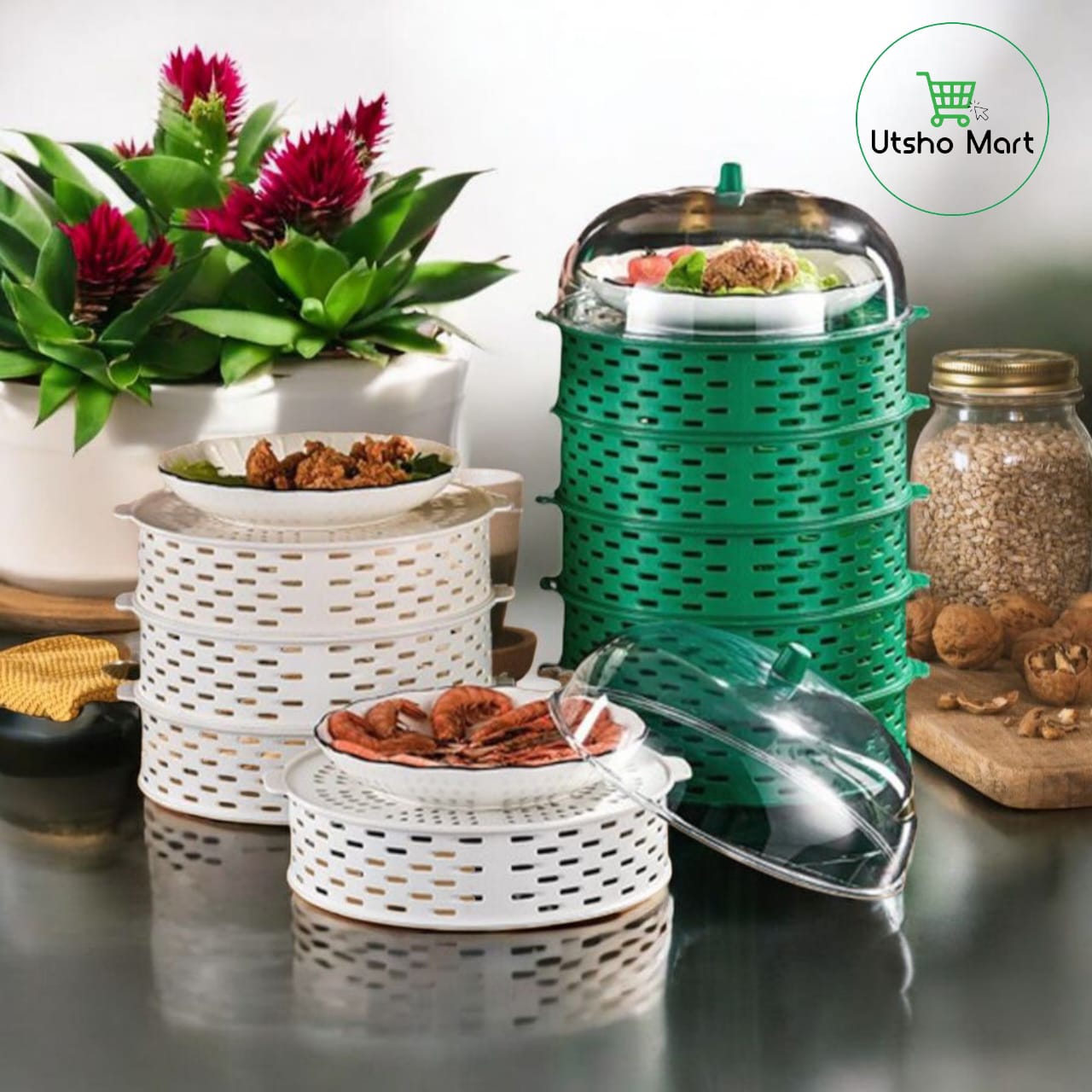 Dining Table Food Cover kitchen shelf 5 layer