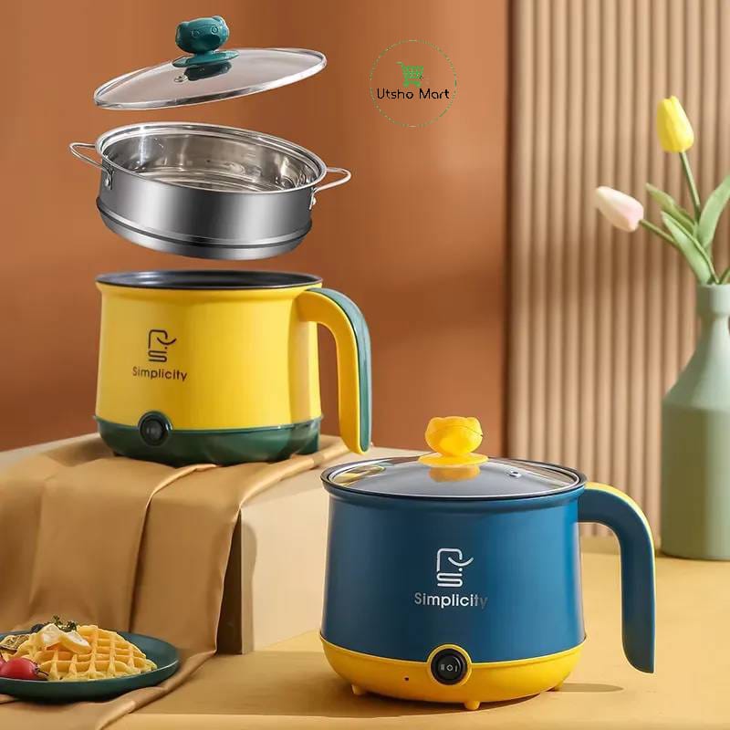 Multicooker Coking Pot with Steamer and Multipurpose 1.8 Liter Electric Coke Pot